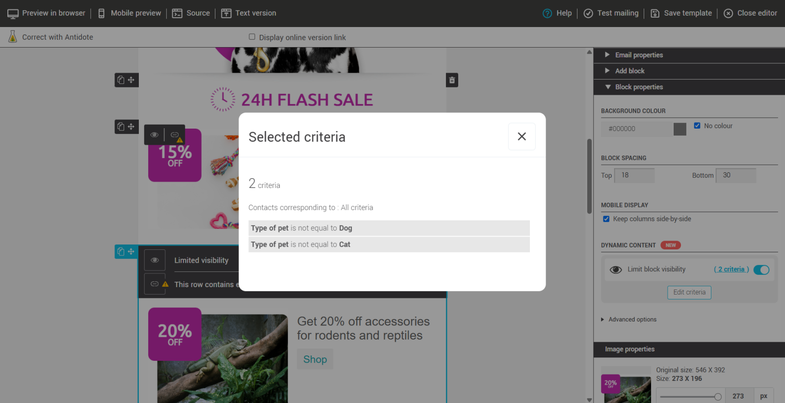Type of pet is not equal to dog or cat