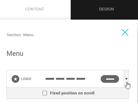 Choose a new menu layout