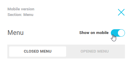 Show on mobile option