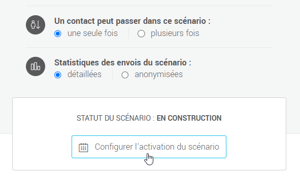 configuration sc&eacute;nario