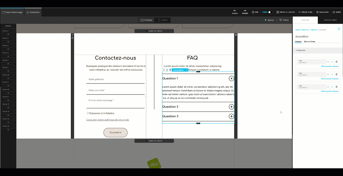 Comment &eacute;diter les questions et leurs r&eacute;ponses
