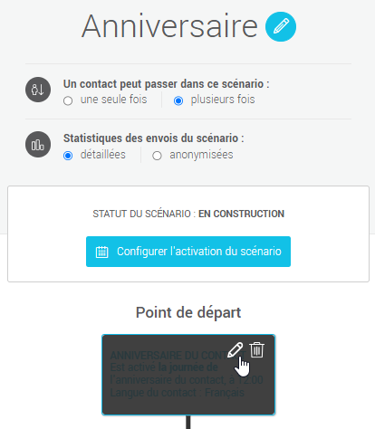 Modifier le d&eacute;clencheur