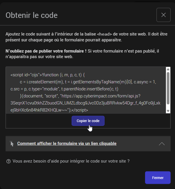 Copier le code (1)