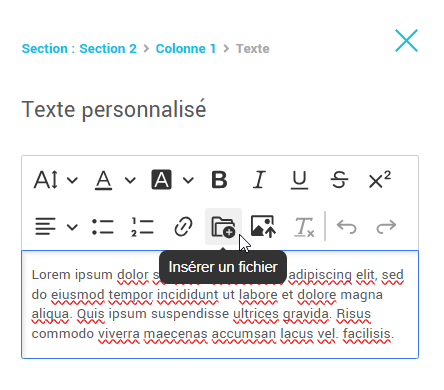 Ins&eacute;rer un fichier