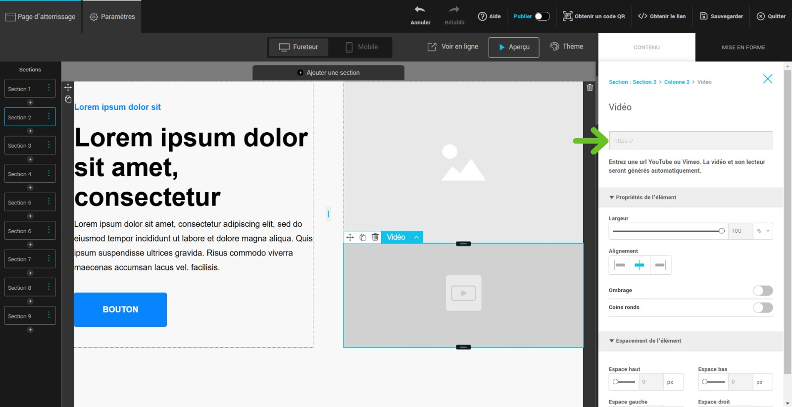 Ajouter un vid&eacute;o
