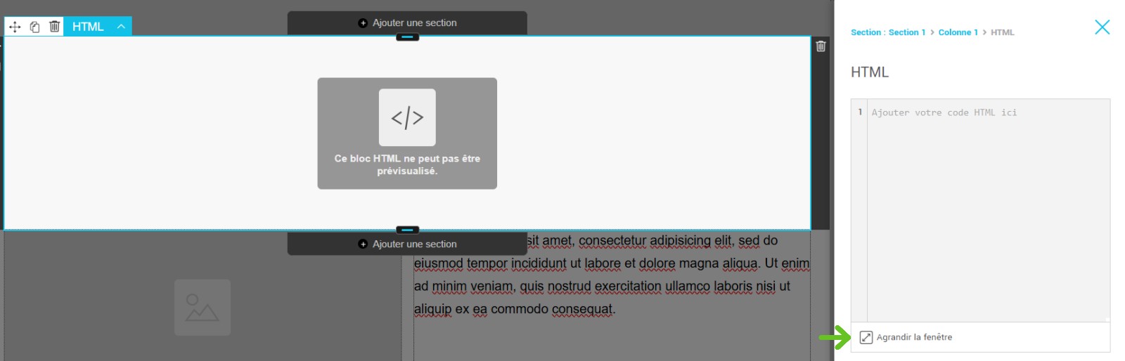 Agrandir la fen&ecirc;tre