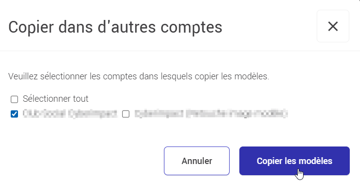 S&eacute;lectionner les comptes