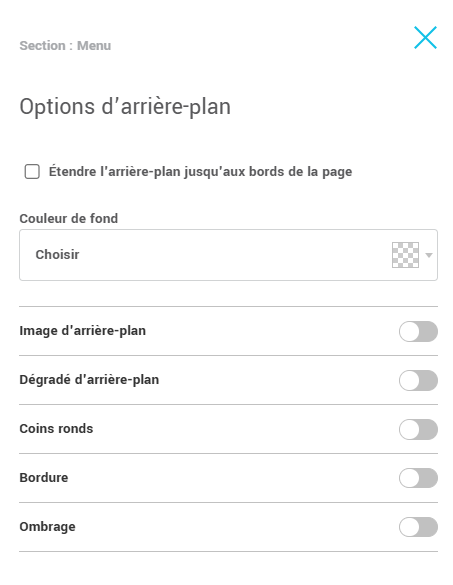 Personnalisation d'arri&egrave;re-plan