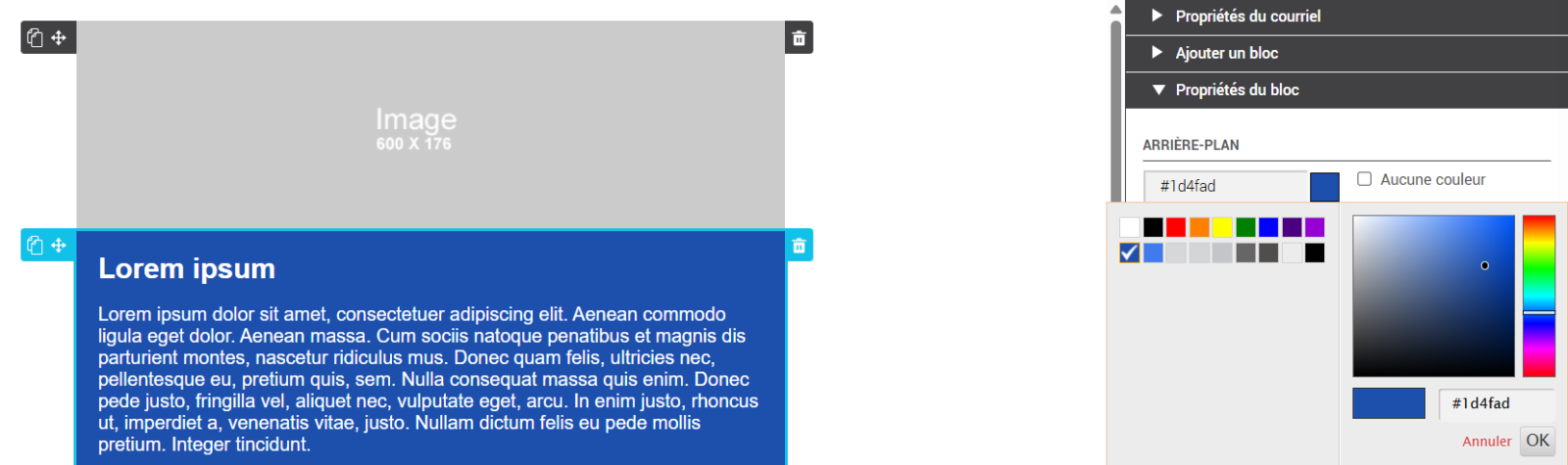 Couleur d'arri&egrave;re plan