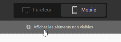 Afficher les éléments non visibles
