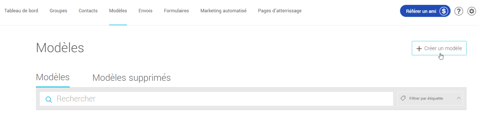 Cr&eacute;er un nouveau mod&egrave;le