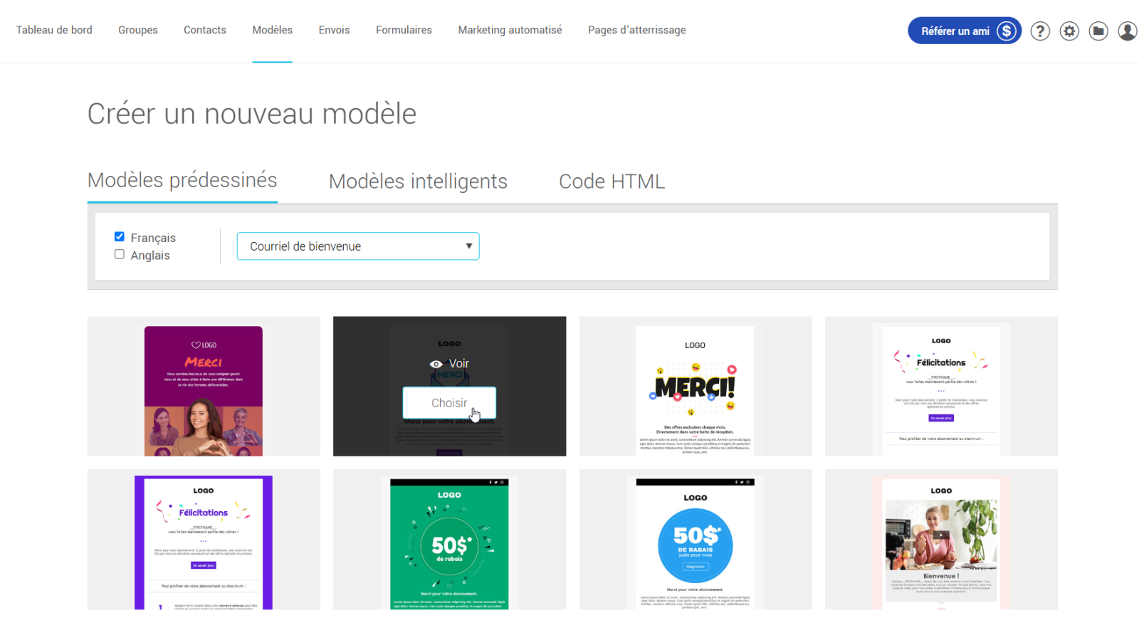 Mod&egrave;les pr&eacute;dessin&eacute;s