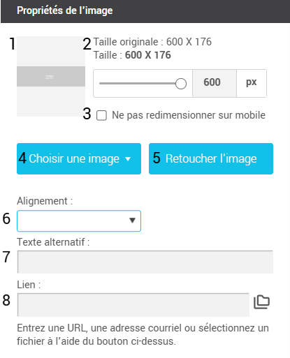 Propri&eacute;t&eacute;s de l'image